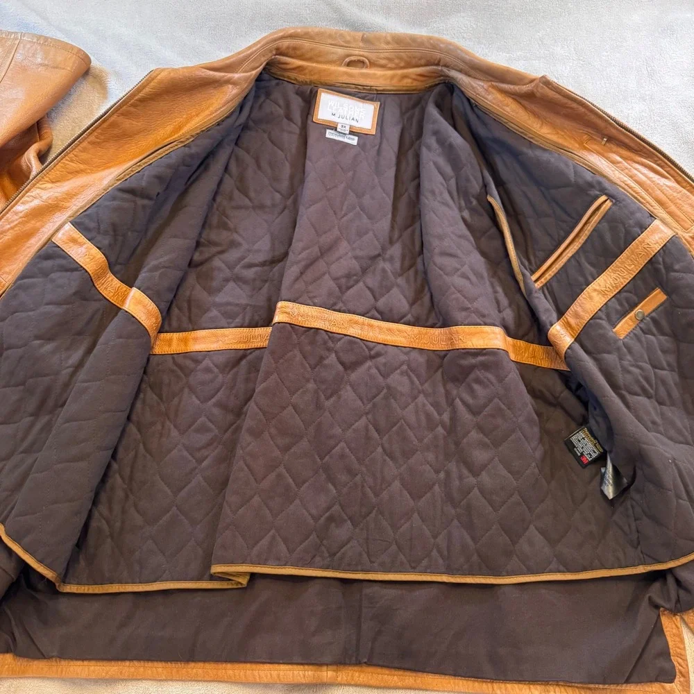 Vintage Wilsons Leather M. Julian Tan Cognac Leather Jacket Thinsulate Sz 3X‎